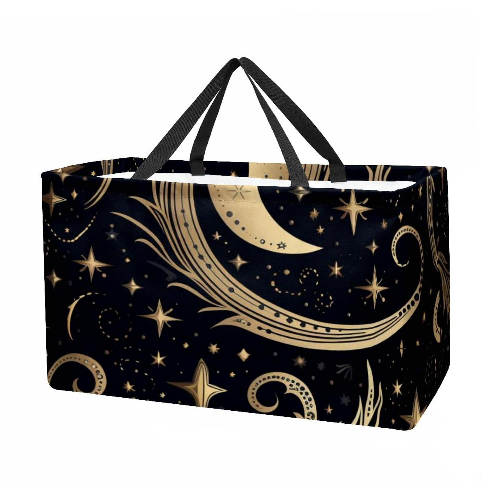 New Moon Symbol Large Laundry Bag – Foldable Oxford Cloth Shopping Bag ...