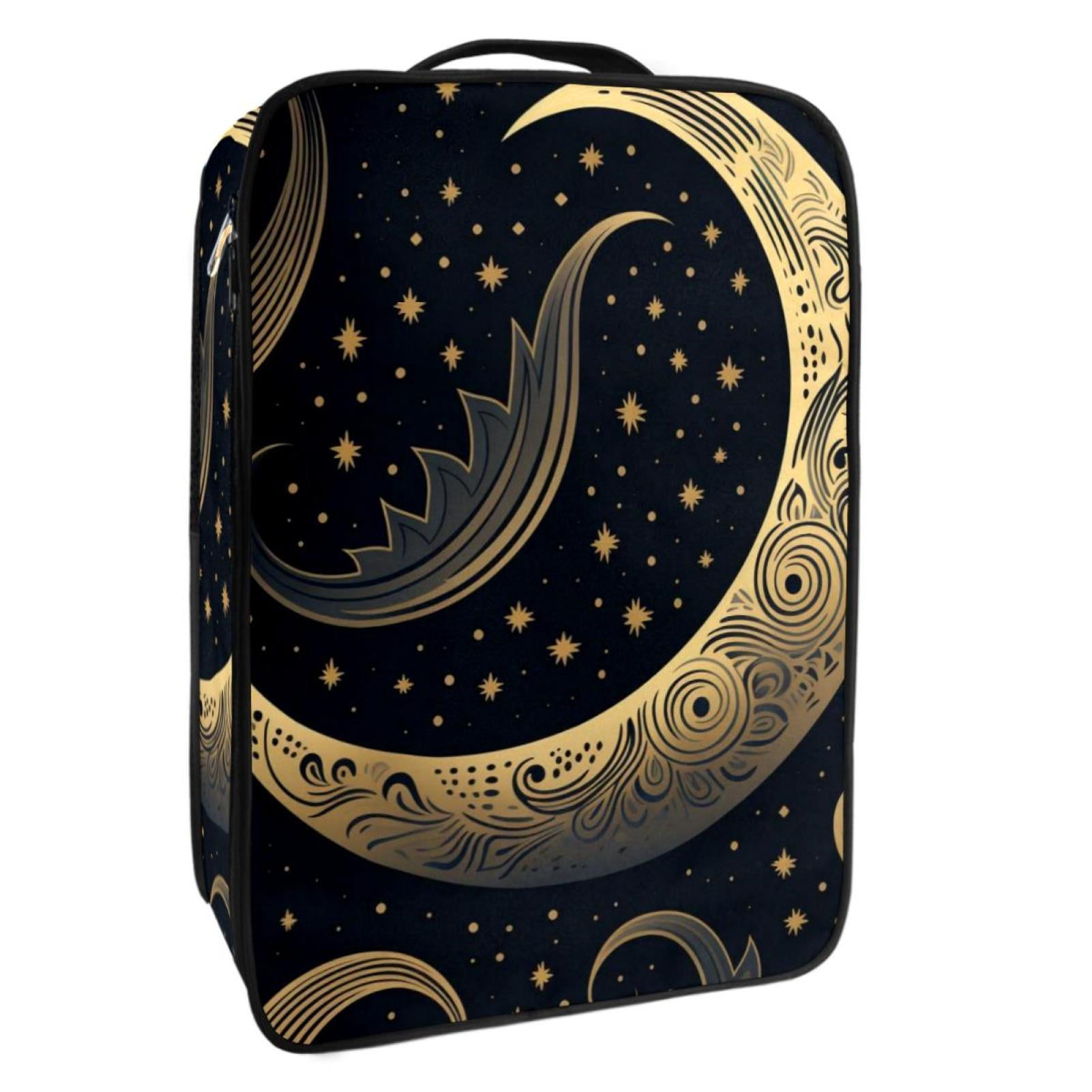 New Moon Symbol Polyester Shoe Boxes - Storage Solution for Shoes - 23x31cm/9x12in Size - Durable & Convenient Organizer for Your Footwear Collection!
