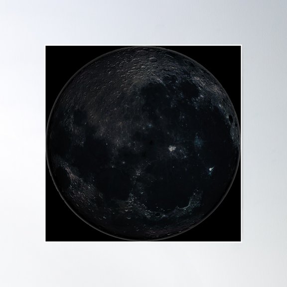 New Moon Time Poster Wall Art, Modern Wall Decor, 30x30 UNFRAMED