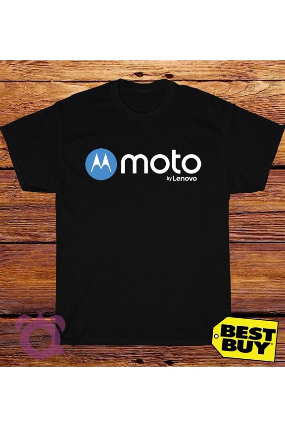 New Moto By Lenovo Logo American Funny T-Shirt Made In USA Size S to 5XL