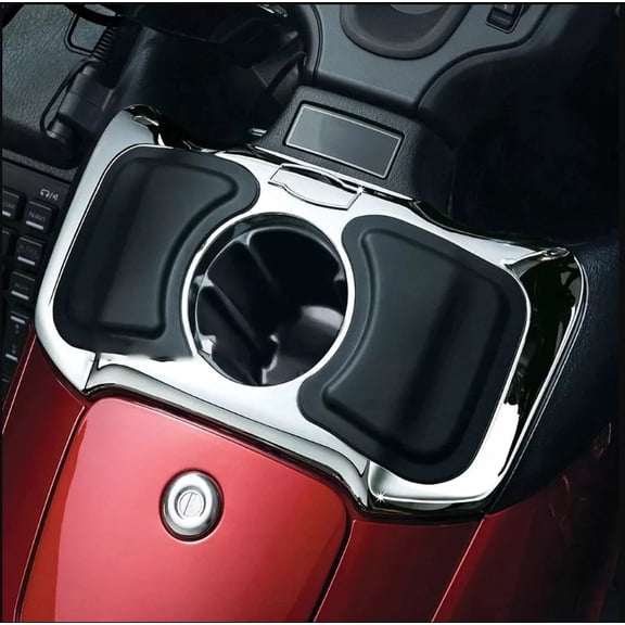 New Motorcycle Glove Box Kit Central Storage Compartment Front Glove Box Cubby with Drink Cup Holder for Honda Goldwing GL1800 GL 1800 F6B 2012-2017 (Chrom)
