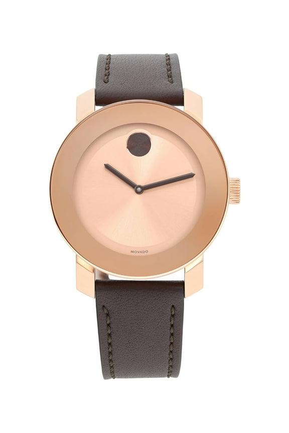 New Movado Bold 36mm PVD Steel Rose Dial Quartz Ladies Watch 3600380