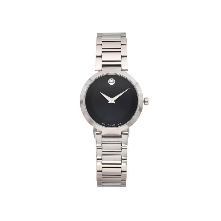 New Movado Modern Classic Stainless Steel Black Dial Quartz  display picture 1