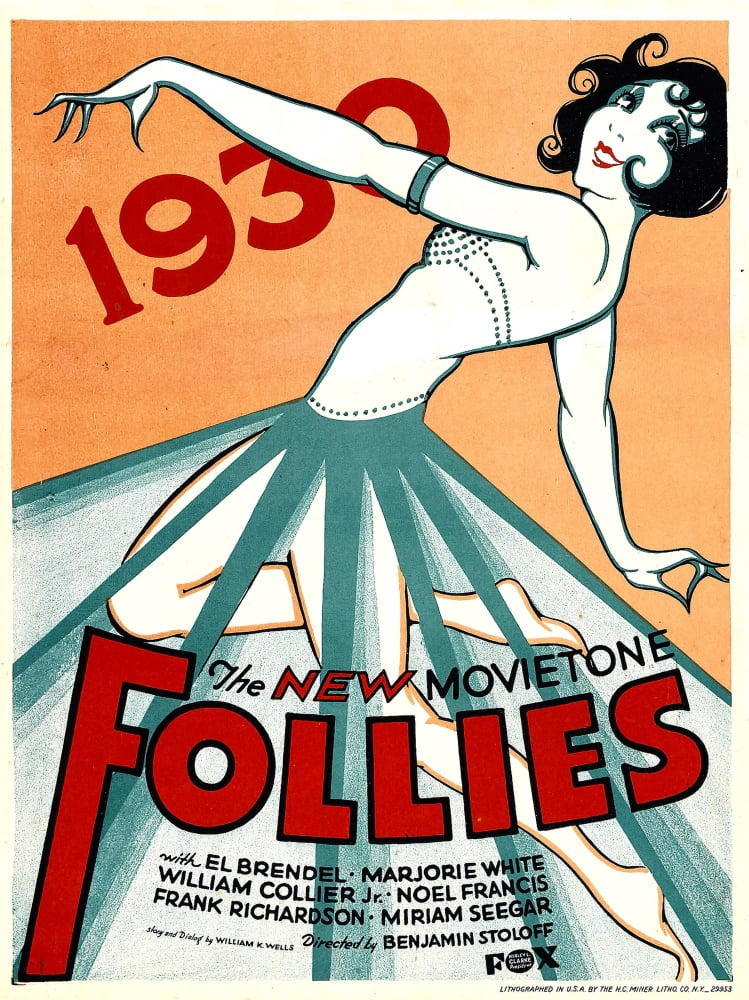 New Movietone Follies Of 1930 Canvas Art - (24 x 36)