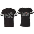 thumbnail image 1 of New Mr Mrs Matching Couple Cotton Jerseys (Men Black / Women Black) (Men XXL / Women XXL), 1 of 3