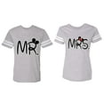 thumbnail image 1 of New Mr Mrs Matching Couple Cotton Jerseys (Men Heather / Women Heather) (Men XL / Women M), 1 of 3