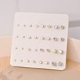 thumbnail image 1 of New Multi Color Zircon Fashion Versatile Earring Set(20 pairs per set), 1 of 3