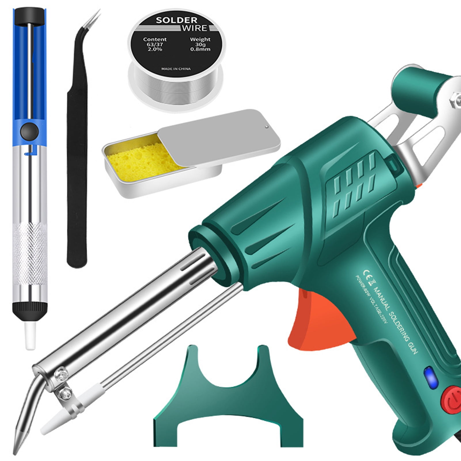 New Multi-Function Iron Welder Automatically Soldering Gun 220V/110V 60W Hand-Held Internal Heating Send Tin Welding Repair Tool-5-Piece Set