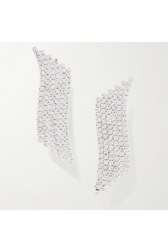 New Multi-Layer Earrings Niche Design with Ultra-Sparkling Luxury Rhinestones High-End Earrings