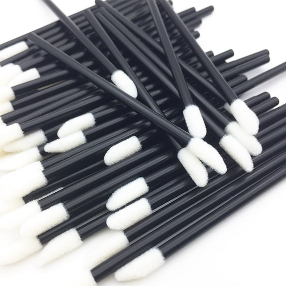 New Multicolor 50/500/1000Pcs Diposable Lip Brush Makeup Mascara Wands Lipstick Micro Brushes Applicators Cleaner Make Up Tools 500Pcs-BK