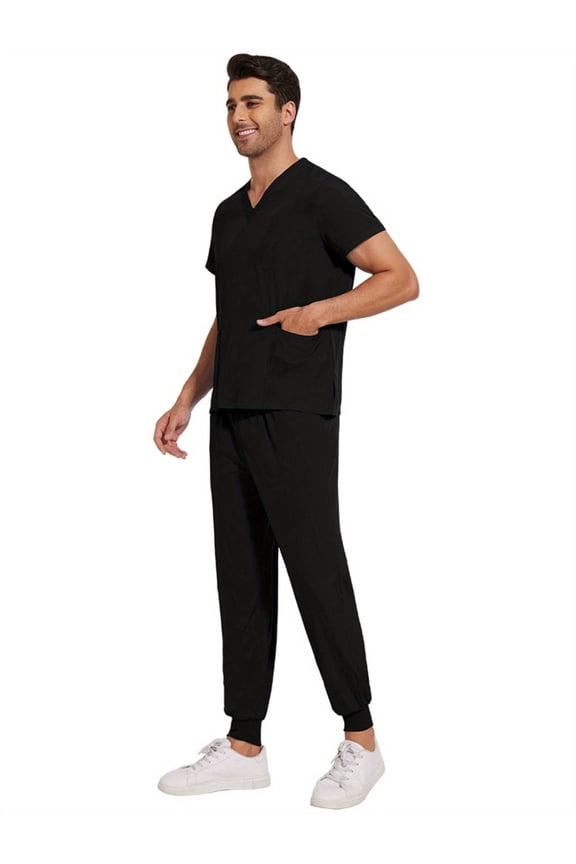 New Multicolor Scrubs Tops Pants Men Hospital Nurse Work Wear Uniforms Short Sleeve Mens Scrubs Uniforms Doctor Work Clothes