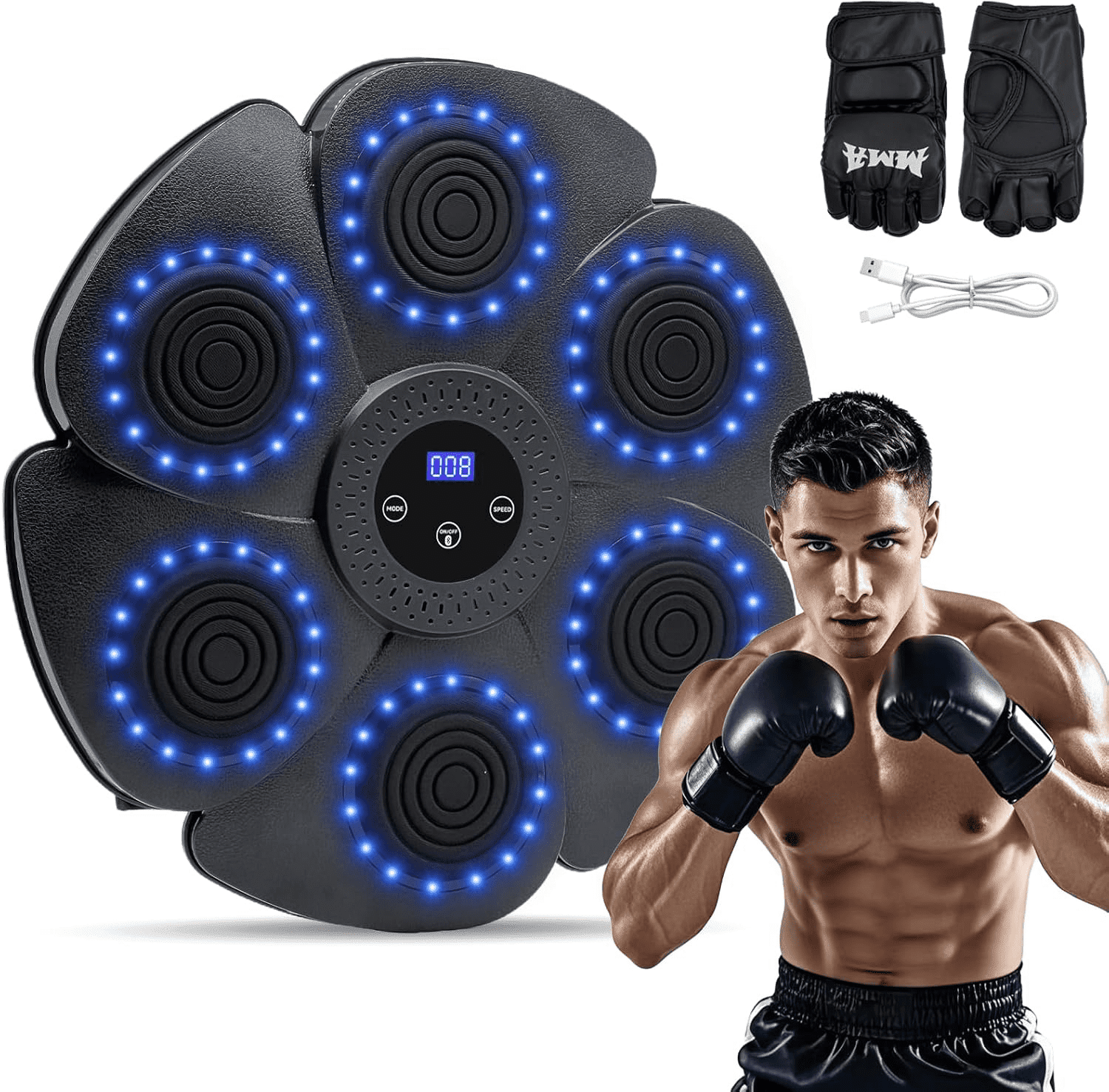 New Music Boxing Machine for Adults with Gloves, The Beat Box Wall