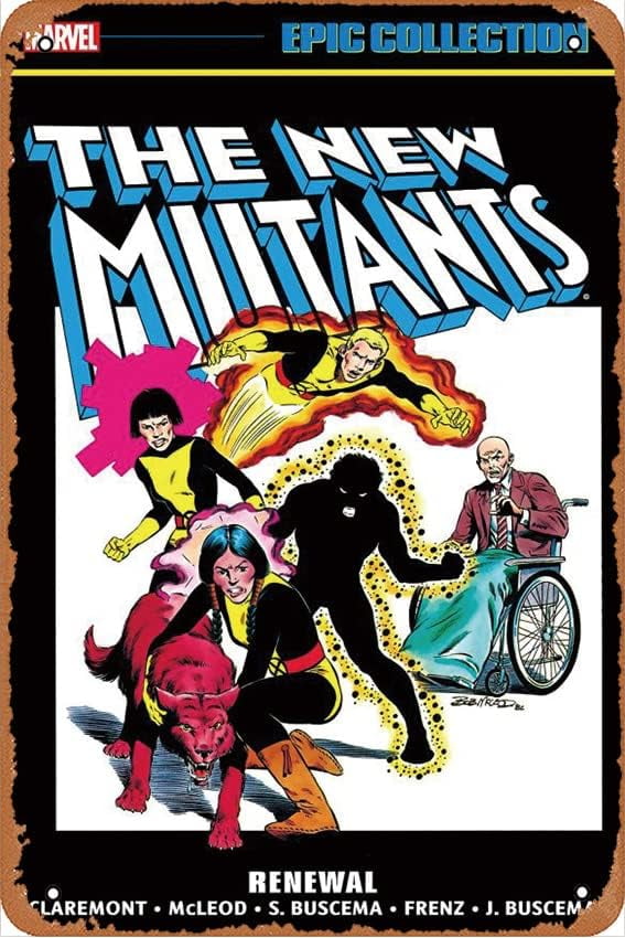 New Mutants Renewal (Epic Collection) Metal Tin Sign Retro Wall Decor