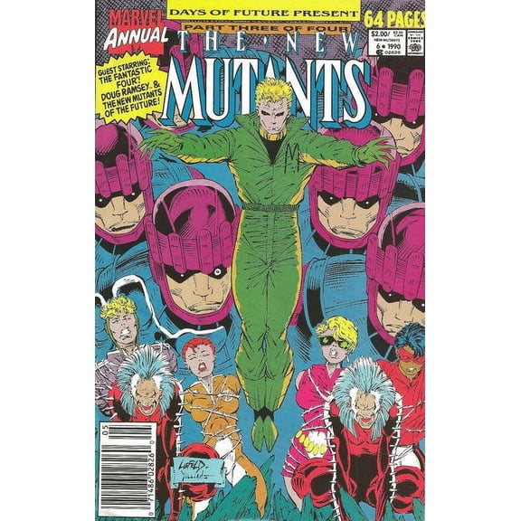 New Mutants, The Annual #6 (Newsstand) VF ; Marvel Comic Book