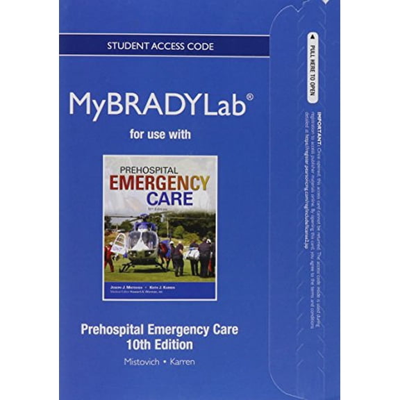 New Mybradylab -- Access Card -- For Prehospital Emergency Care, 9780133369700, Hardcover, Student
