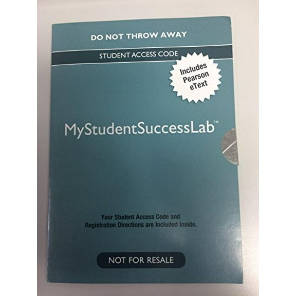New Mylab Student Success with Pearson Etext -- Valuepack Access Card Hardcover