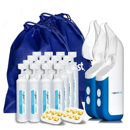 Mypurmist Free New! 2020 Model Ultrapure Handheld Personal Steam Inhaler, Vaporizer and Humidifier (Cordless) 2-Pack