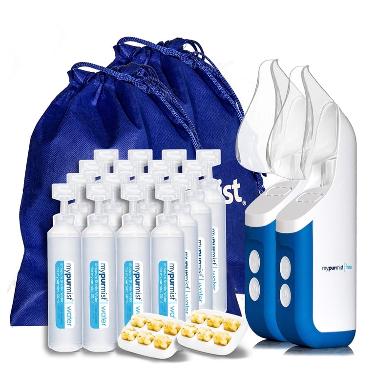 New! Mypurmist Free Ultrapure Handheld Personal Steam Inhaler, Vaporizer  and Humidifier (Cordless 2-Pack) HSA/FSA Eligible