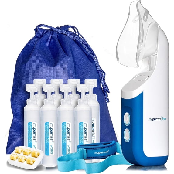 New! Mypurmist Free Ultrapure Handheld Personal Steam Inhaler, Vaporizer and Humidifier with Free Hands-Free Holder (Cordless)
