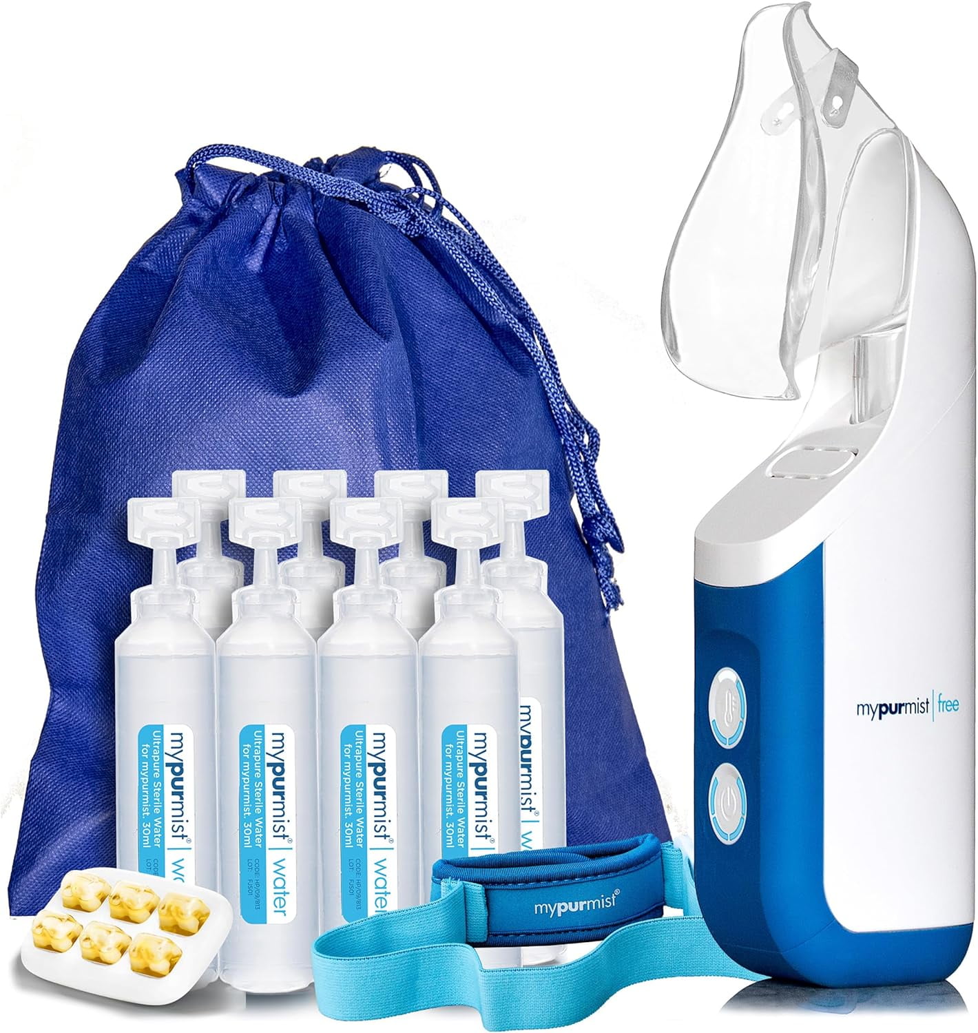 New! Mypurmist Free Ultrapure Handheld Personal Steam Inhaler, Vaporizer and Humidifier(Cordless)