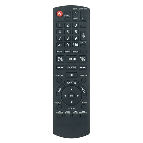 New N2QAYB000393 Replace Remote Control compatible with Panasonic Stereo System SC-PM5DB