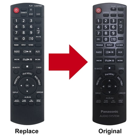 New N2QAYB000518 Replace Remote Control fit for Panasonic Compact Stereo System SC-HC20 SCHC20