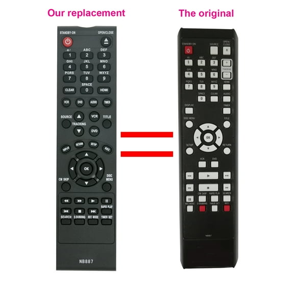 New NB887 Remote control for Magnavox DVD Recorder VCR Combo ZV427MG9