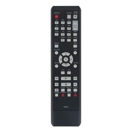 New NB887UD NB887 Replaced Remote Control fit for Magnavox DVD/VCR Combo ZV427MG9A RZV427MG9 ZV427MG9 RZV427MG9A and Emerson Digital Video Cassette Disc Recorder NC183UH ZV427EM5