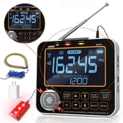 New NOAA Weather Alert Radio, S.A.M.E Localized Alerts, Battery Backup, External Antenna and Warning Light for Home Emergency