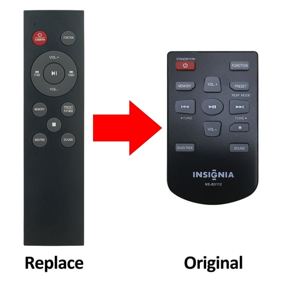 New NS-B3112 Replace remote control fit for Insignia Portable Audio System Model NSB3112