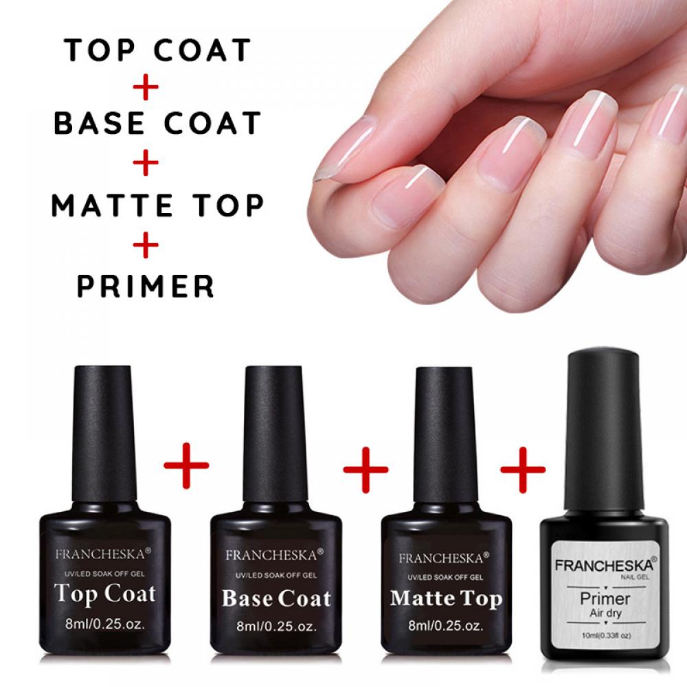New Nail Polish Base Foundation And No Wipe Top Coat Transparent Primer