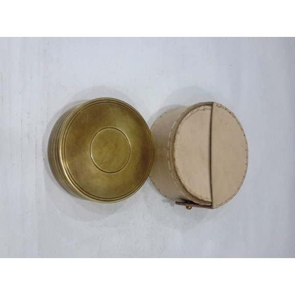 New Nautical Authentic Model Compass Repalica White Leather Case