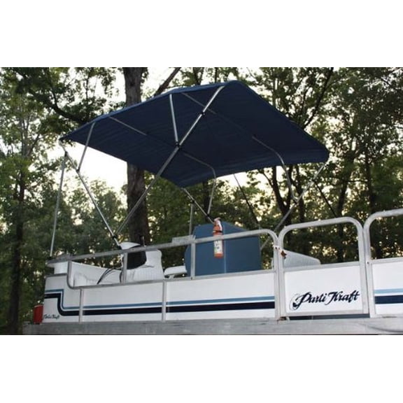 New Navy Blue Vortex 4 Bow Bimini Top 8' Long, 73-84" Wide, 54" High, Complete Kit, Frame, Canopy, and Hardware (FAST SHIPPING - 1 TO 4 BUSINESS DAY DELIVERY)