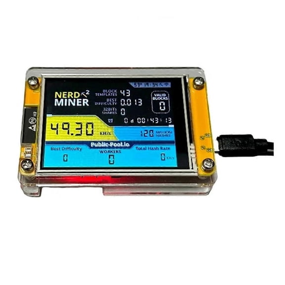 New Nerdminer V3 2.8-Inch BTC Solo Lottery Nerd Miner Crypto