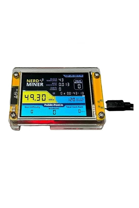 New Nerdminer V3 2.8-Inch BTC Solo Lottery Nerd Miner Crypto