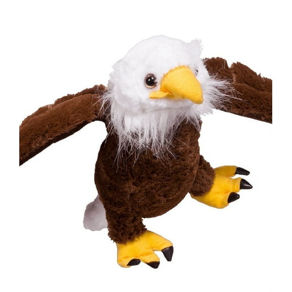 Plush Gear Bald Eagle Stuffed Animal Toy 8" Soft Plush Educational Wildlife Figure for Kids