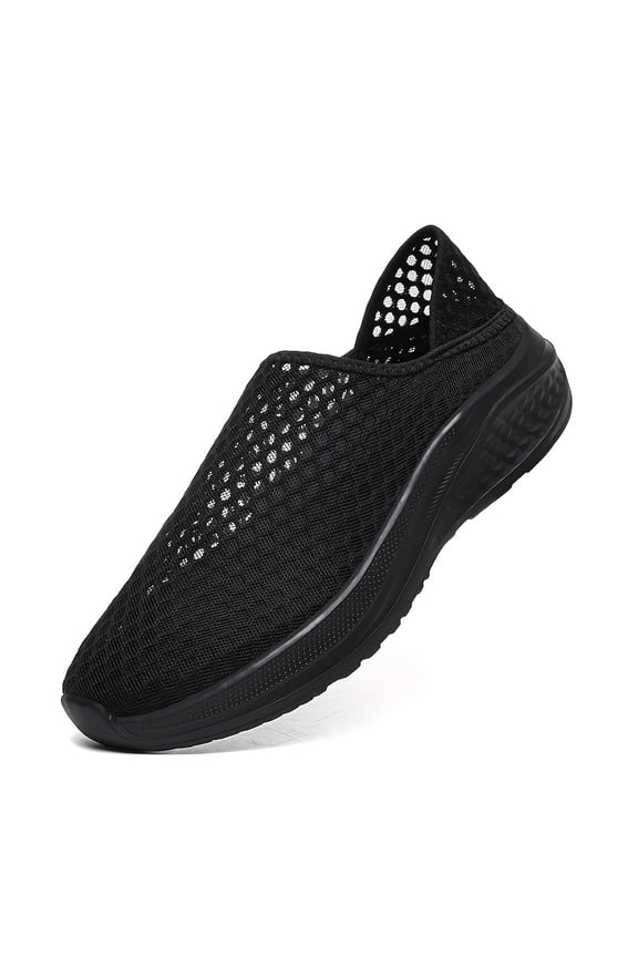 New+New Spring And Summer Casual Mesh Shoes for Men , Cross-Border Couple Mesh Slip-On Half Slippers for Adults,