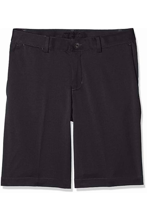 New Nike Golf Flat Front Short Boys Large Black Dri-FIT Technology