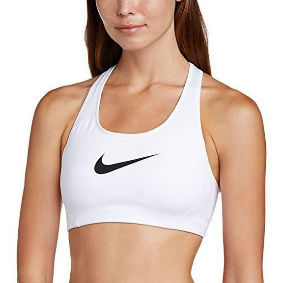 New Nike Women's Victory Shape Bra White/White/Black Medium