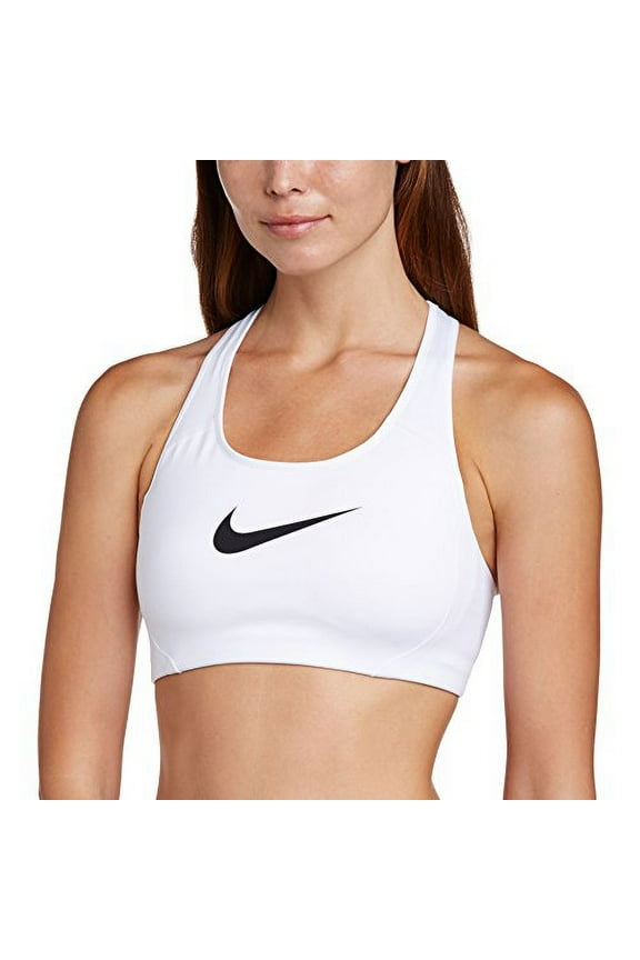 New Nike Women's Victory Shape Bra White/White/Black Medium