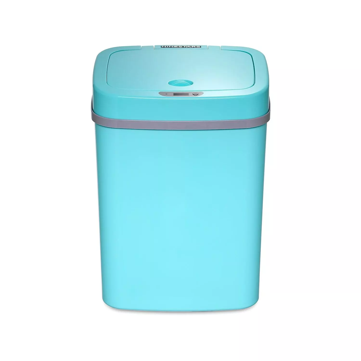 New Nine Stars Plastic Sensor Trash Can 3.2-Gallon Teal Blue (DZT-12-5TB)