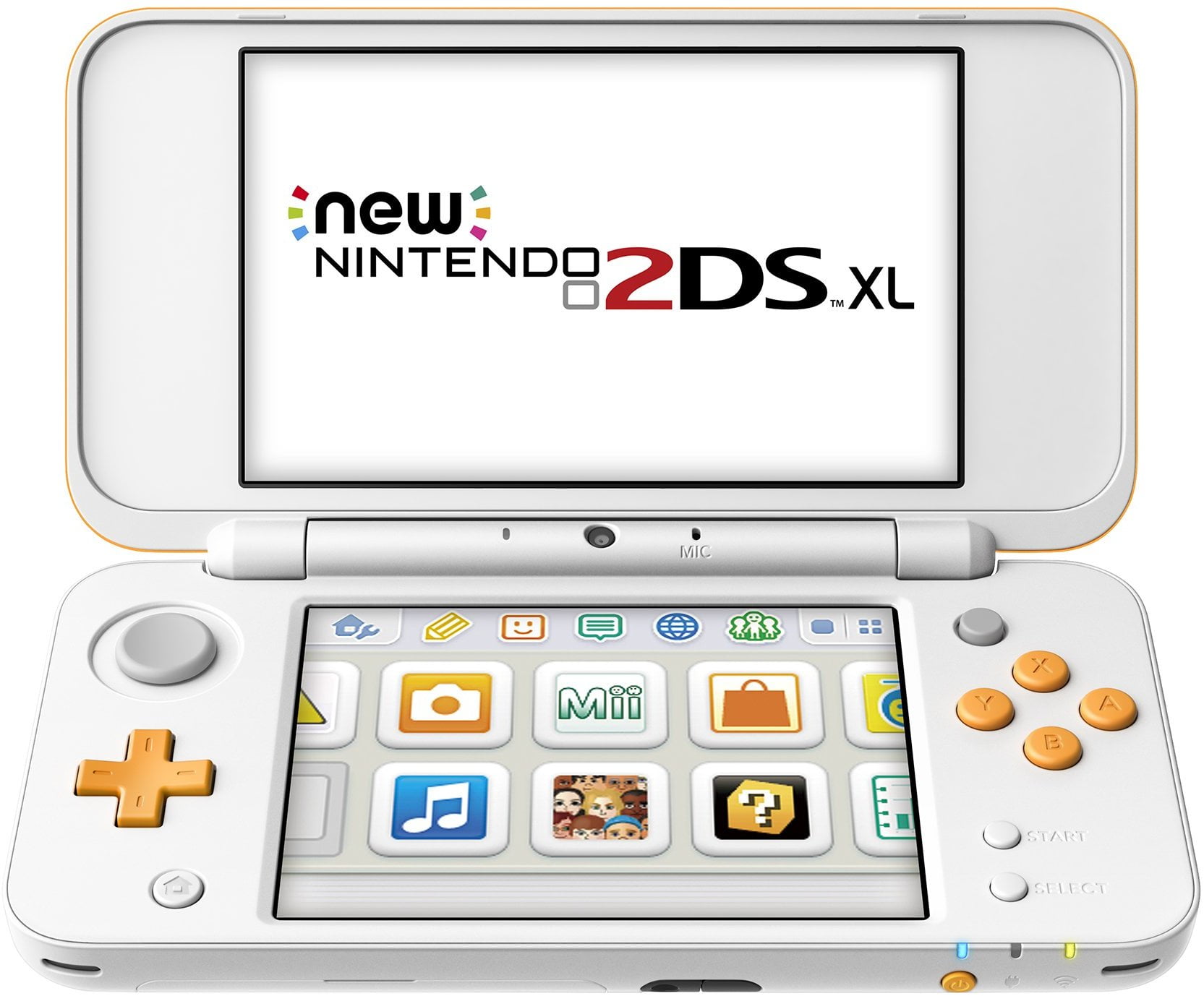 Stadion Surrey Decrement New Nintendo 2DS XL Portable Gaming Console, White & Orange - Walmart.com