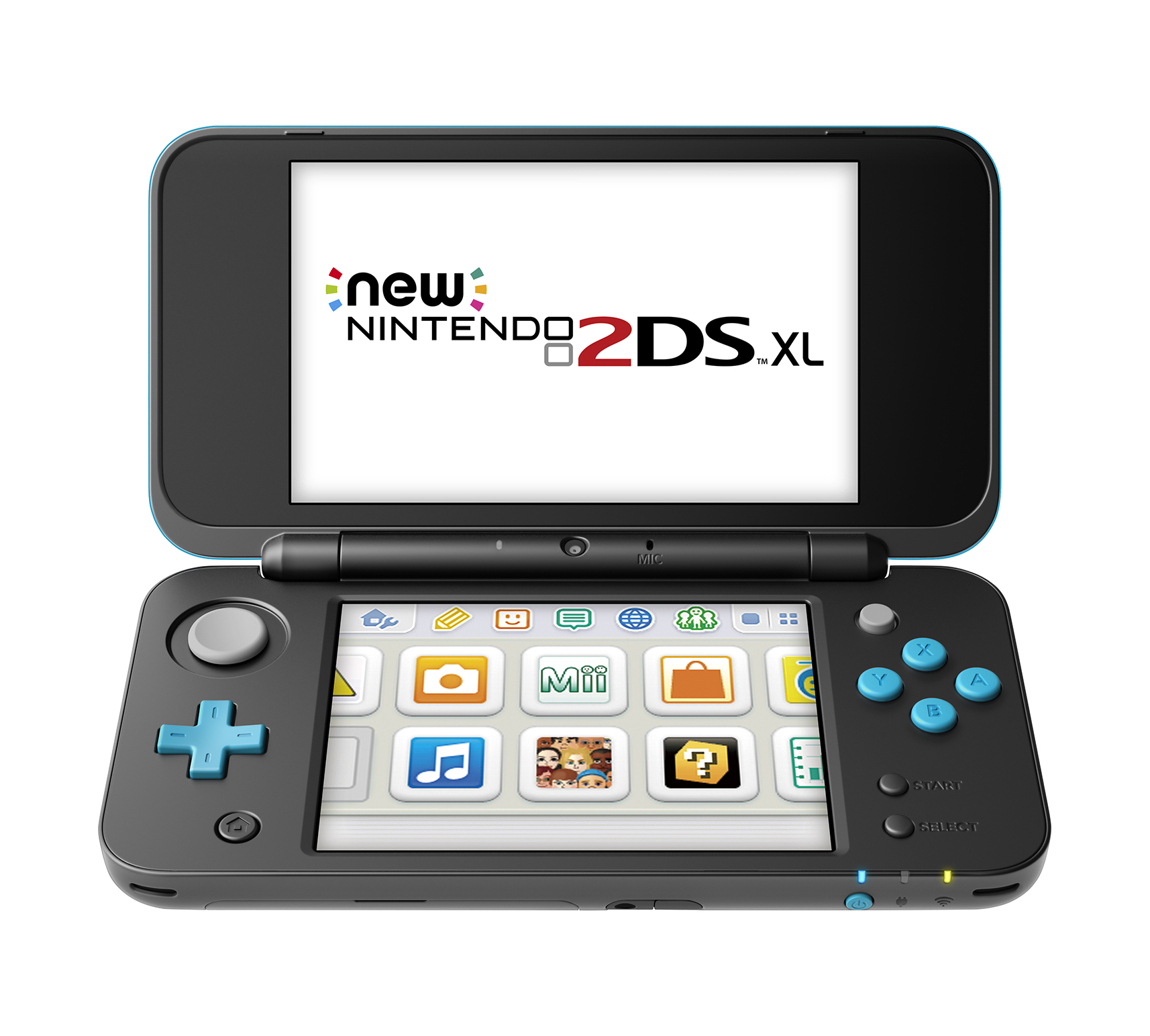 New Nintendo 2DS XL System w/ Mario Kart 7 Pre-installed, Black & Turquoise - image 1 of 6