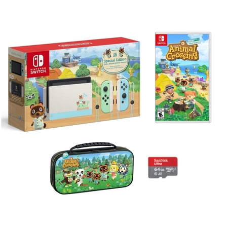 Nintendo Switch Animal Crossing Limited 64GB with Kirby's Return to Dreamland: Deluxe, Black