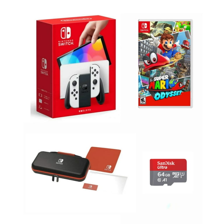 Nintendo Switch 64GB OLED Model Bundle, Nintendo Switch Console with White  Joy-Con Controllers & Dock, Vibrant 7-inch OLED Screen, 64GB Storage, Game  Mario Kart 8 Deluxe with Mazepoly Accessories 