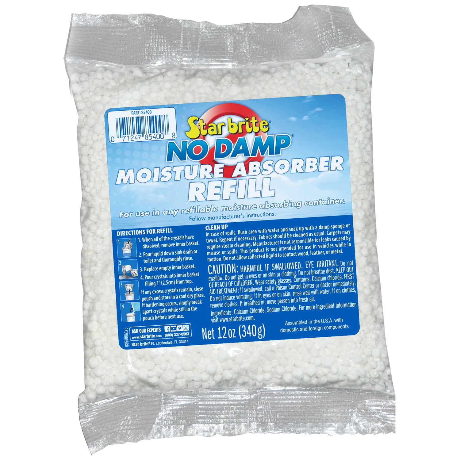 New No Damp Dehumidifier starbrite 85400 12 oz. Refill 1 Treats -