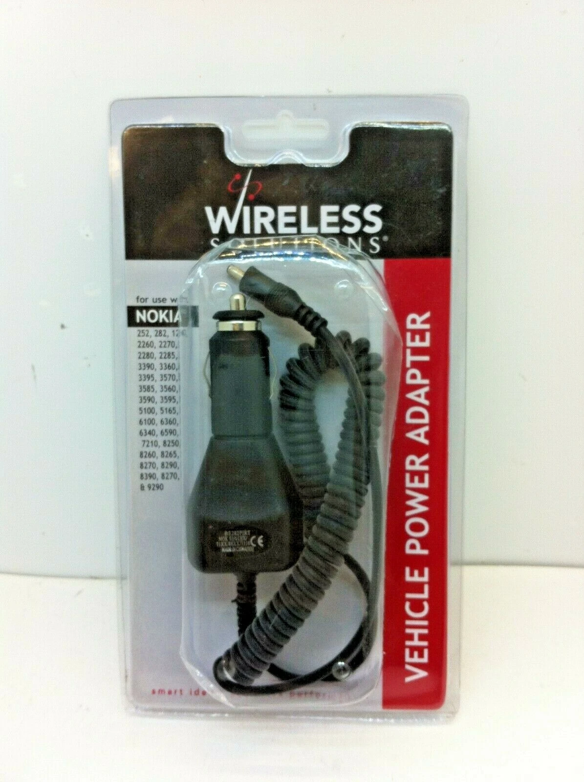 New - Nokia Compatible Standard Car Phone Charger Be282Pi - Led 3Mm - 6"Curly 86