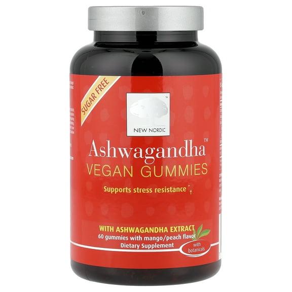 New Nordic Ashwagandha Gummy Supplement | Increase Energy & Resistance to Stress | 60 Gummies