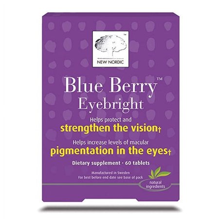 New Nordic Blue Berry Eyebright Tablets, 60 Ea, 6 Pack