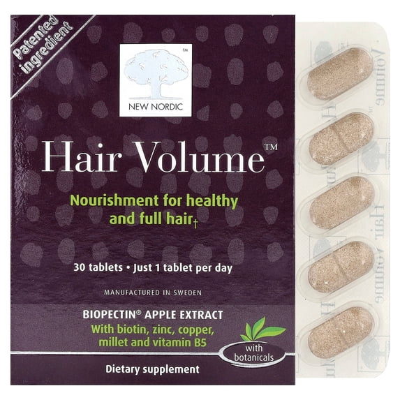 New Nordic, Hair Volume with Botanicals, Tablets, 30 Ct